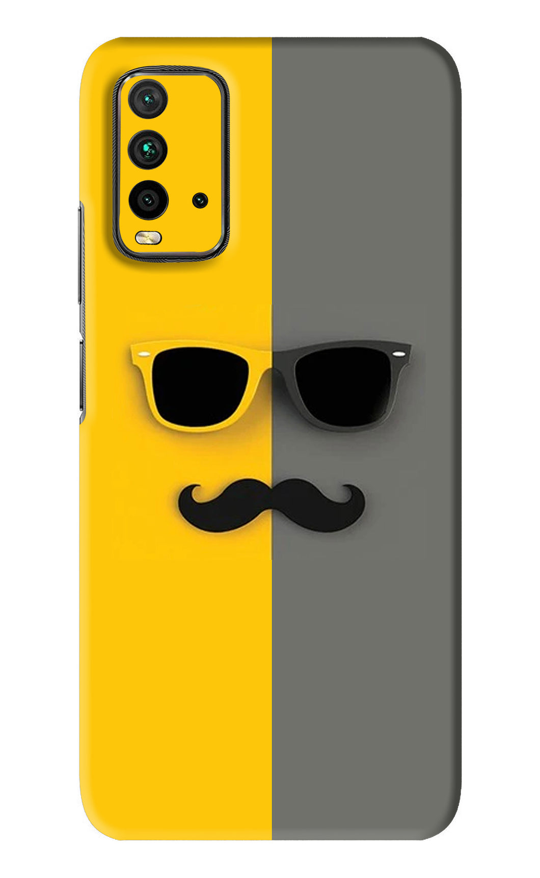 Sunglasses with Mustache Xiaomi Redmi 9 Power Back Skin Wrap