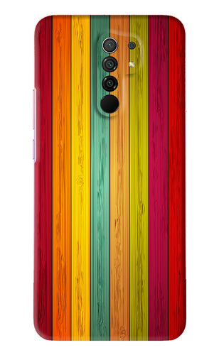 Multicolor Wooden Xiaomi Redmi 9 Prime Back Skin Wrap