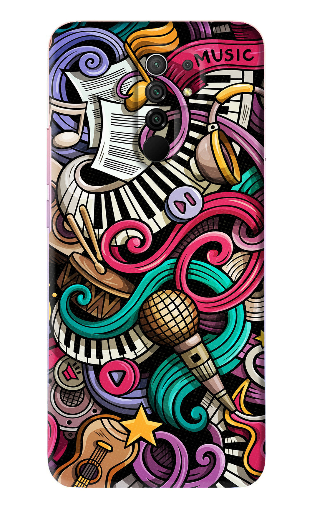 Music Abstract Xiaomi Redmi 9 Prime Back Skin Wrap