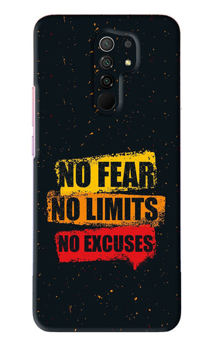 No Fear No Limits No Excuses Xiaomi Redmi 9 Prime Back Skin Wrap