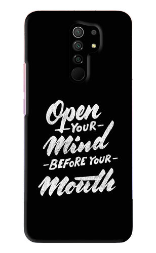 Open Your Mind Before Your Mouth Xiaomi Redmi 9 Prime Back Skin Wrap