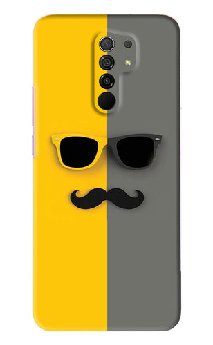 Sunglasses with Mustache Xiaomi Redmi 9 Prime Back Skin Wrap