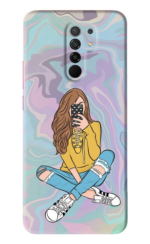 Selfie Girl Xiaomi Redmi 9 Prime Back Skin Wrap