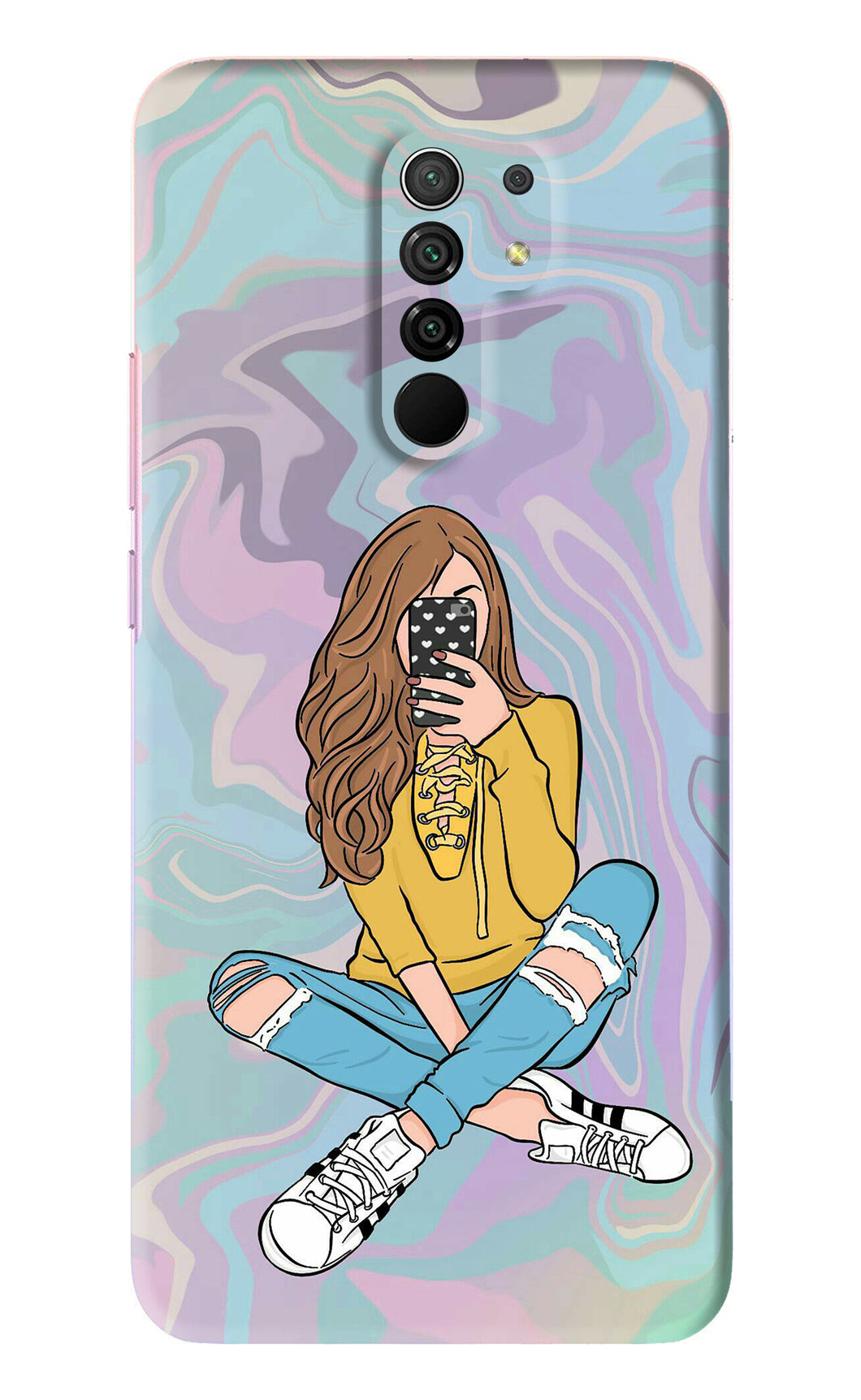 Selfie Girl Xiaomi Redmi 9 Prime Back Skin Wrap