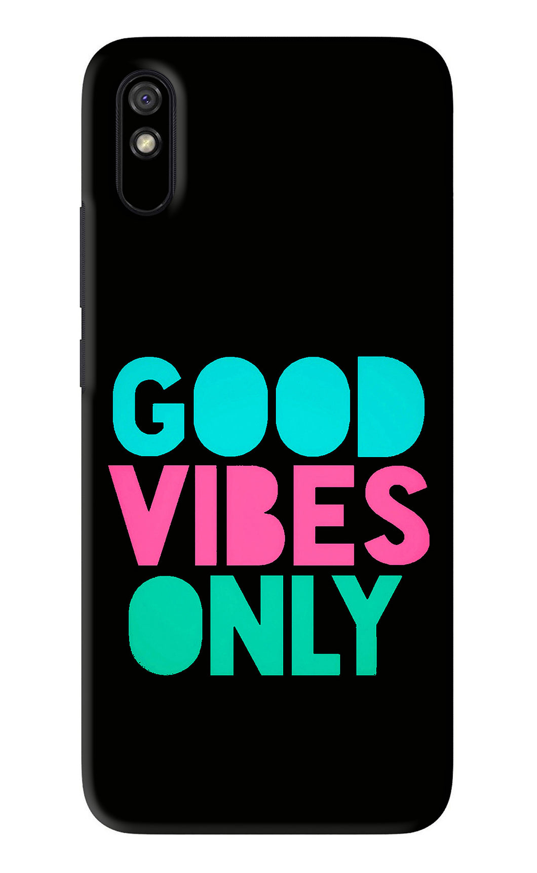 Quote Good Vibes Only Xiaomi Redmi 9A - No Sides Back Skin Wrap