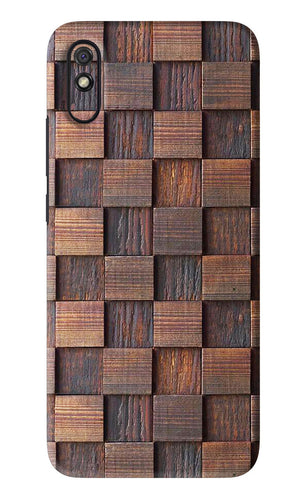 Wooden Cube Design Xiaomi Redmi 9A - No Sides Back Skin Wrap