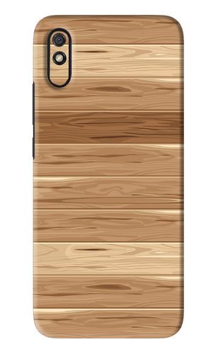 Wooden Vector Xiaomi Redmi 9A - No Sides Back Skin Wrap