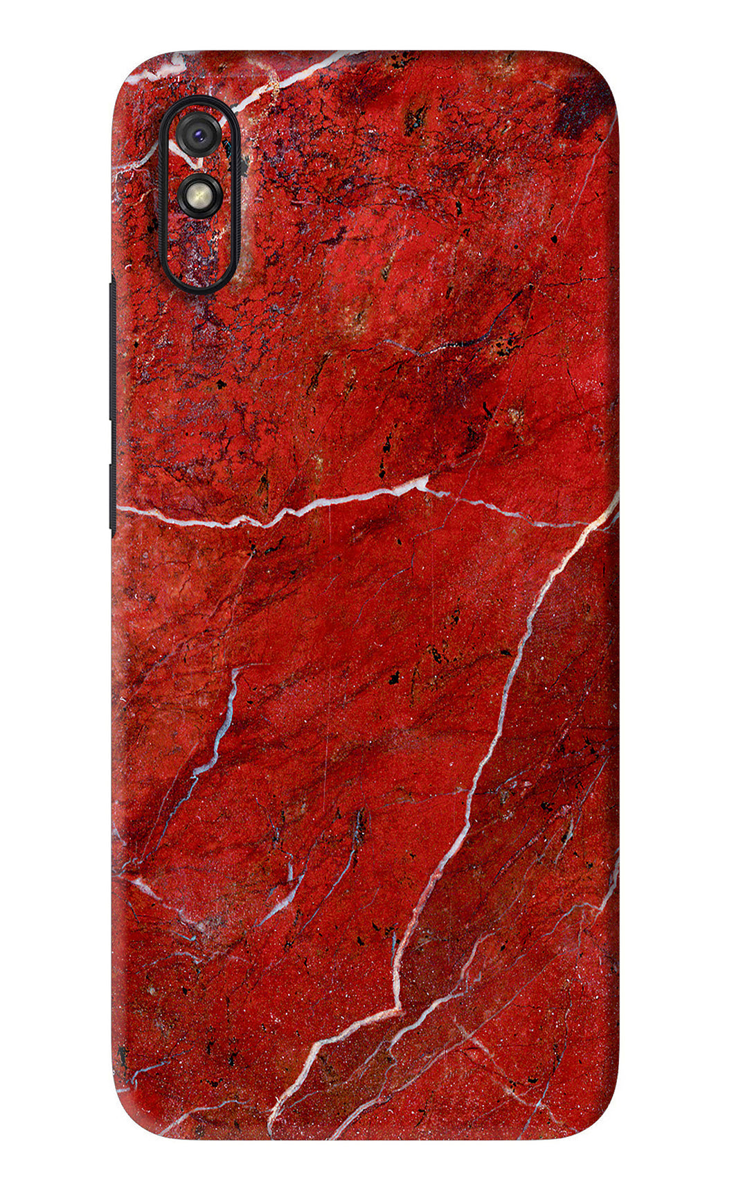 Red Marble Design Xiaomi Redmi 9A - No Sides Back Skin Wrap