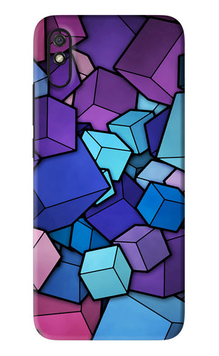 Cubic Abstract Xiaomi Redmi 9A - No Sides Back Skin Wrap