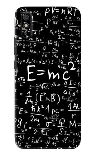 Physics Albert Einstein Formula Xiaomi Redmi 9A - No Sides Back Skin Wrap