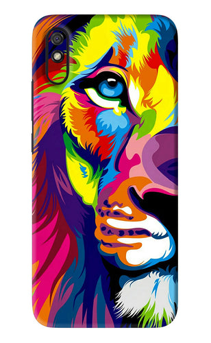 Lion Half Face Xiaomi Redmi 9A - No Sides Back Skin Wrap