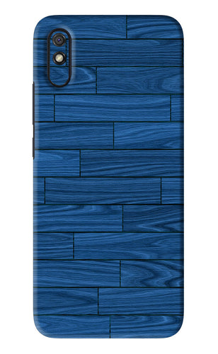 Blue Wooden Texture Xiaomi Redmi 9A - No Sides Back Skin Wrap