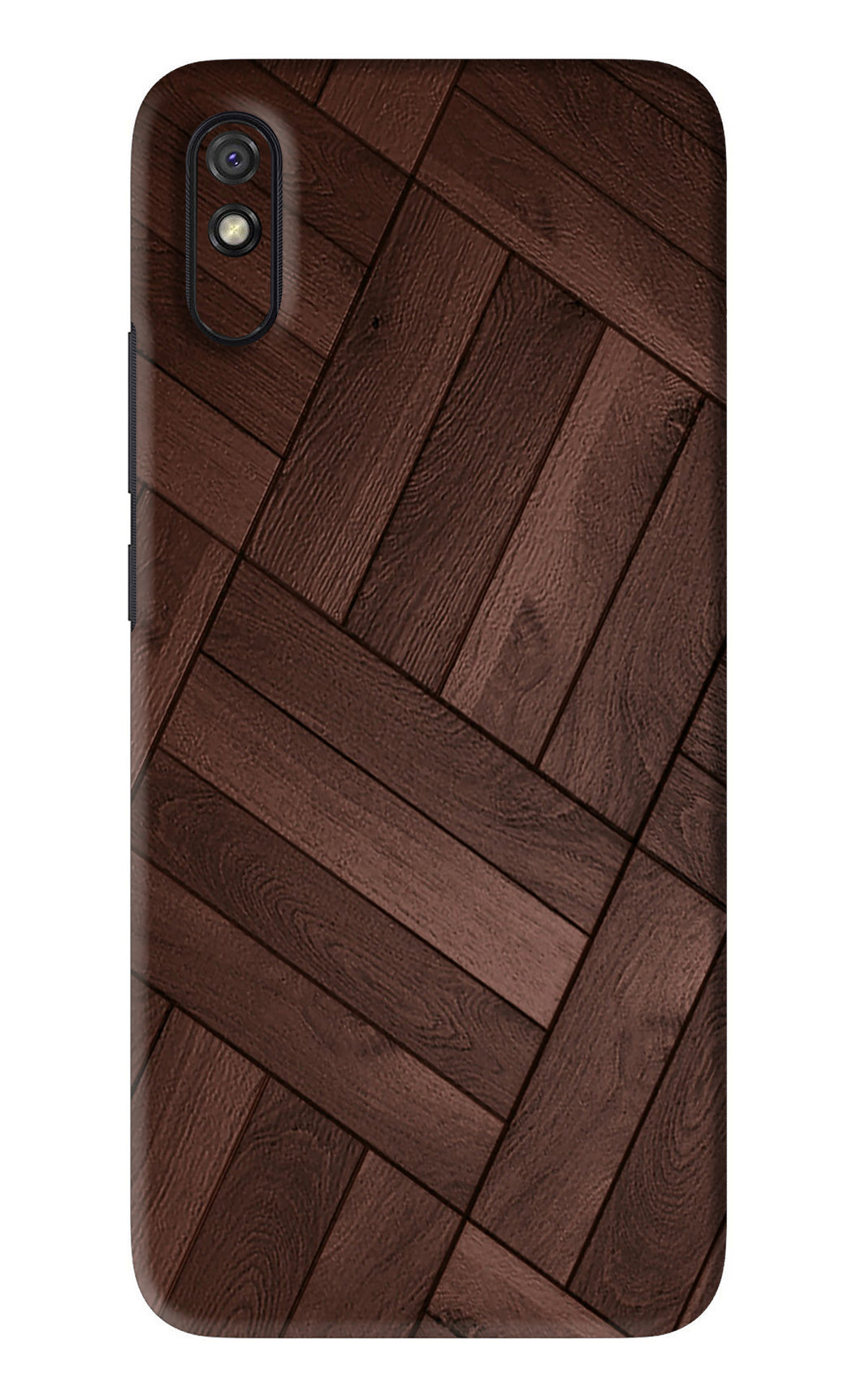Wooden Texture Design Xiaomi Redmi 9A - No Sides Back Skin Wrap