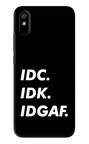 Idc Idk Idgaf Xiaomi Redmi 9A - No Sides Back Skin Wrap