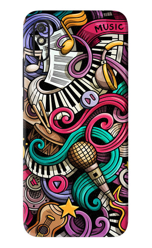 Music Abstract Xiaomi Redmi 9A - No Sides Back Skin Wrap