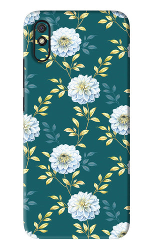 Flowers 5 Xiaomi Redmi 9A - No Sides Back Skin Wrap