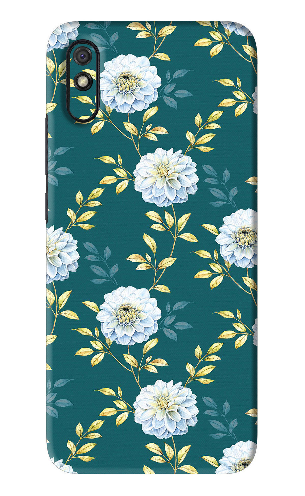 Flowers 5 Xiaomi Redmi 9A - No Sides Back Skin Wrap