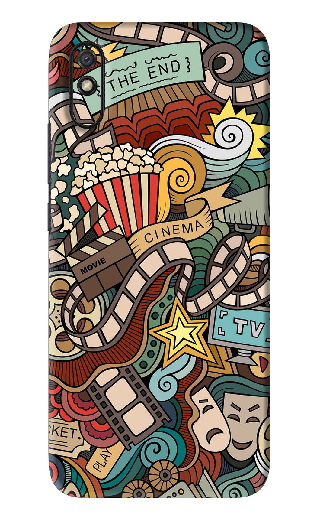 Cinema Abstract Xiaomi Redmi 9A - No Sides Back Skin Wrap