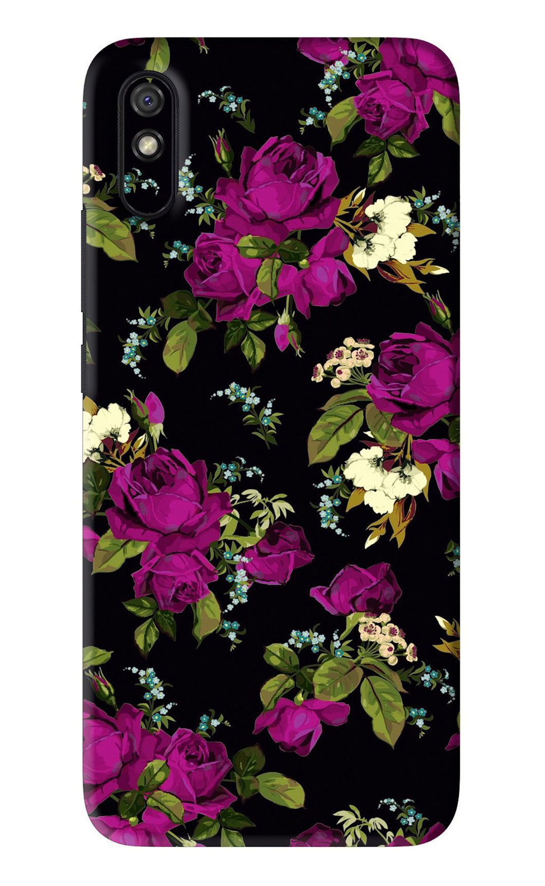 Flowers 3 Xiaomi Redmi 9A - No Sides Back Skin Wrap