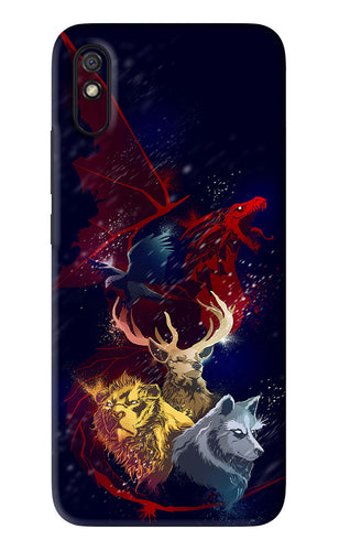 Game Of Thrones Xiaomi Redmi 9A - No Sides Back Skin Wrap