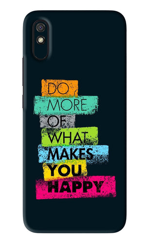 Do More Of What Makes You Happy Xiaomi Redmi 9A - No Sides Back Skin Wrap