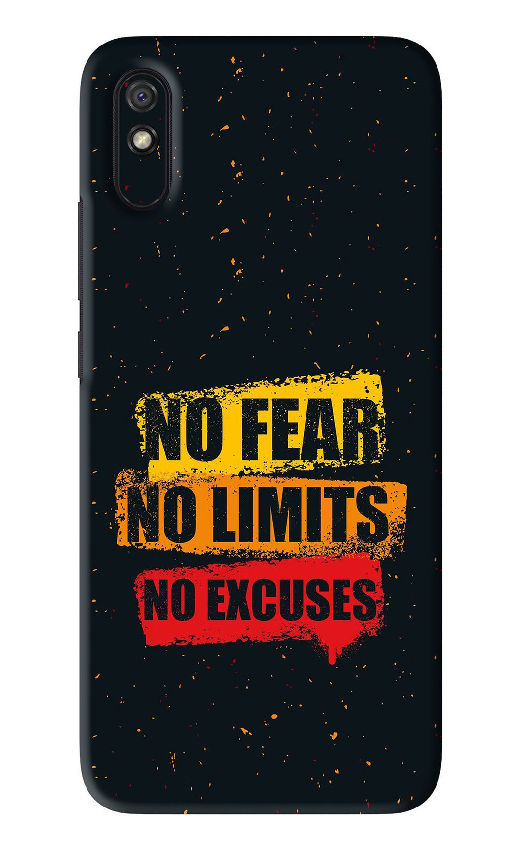 No Fear No Limits No Excuses Xiaomi Redmi 9A - No Sides Back Skin Wrap