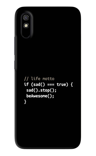 Life Motto Code Xiaomi Redmi 9A - No Sides Back Skin Wrap
