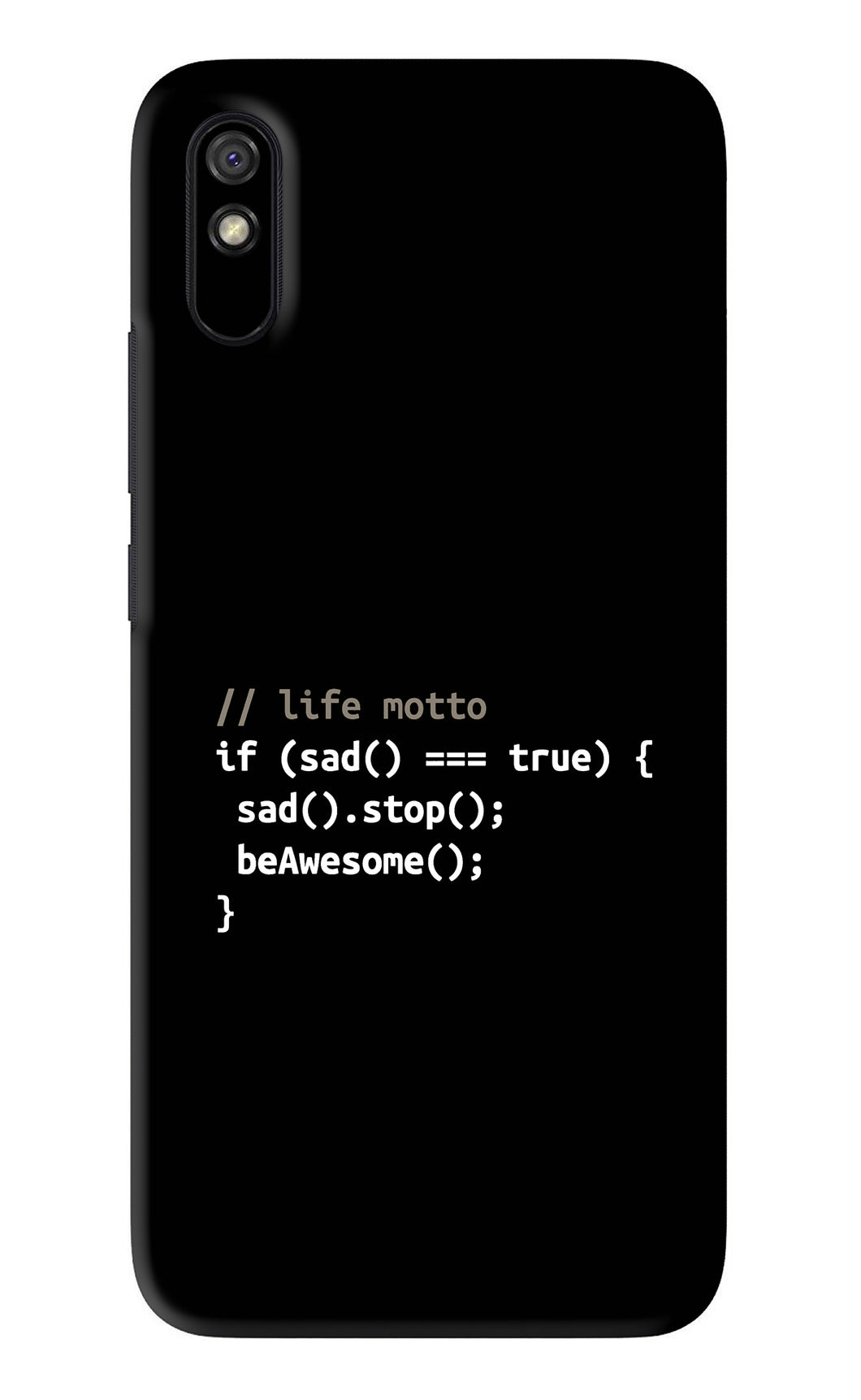 Life Motto Code Xiaomi Redmi 9A - No Sides Back Skin Wrap