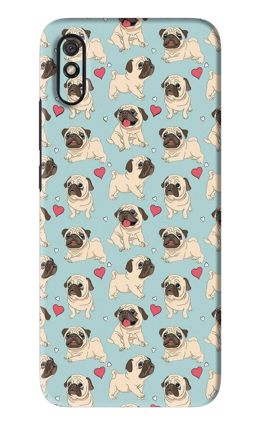 Pug Dog Xiaomi Redmi 9A - No Sides Back Skin Wrap
