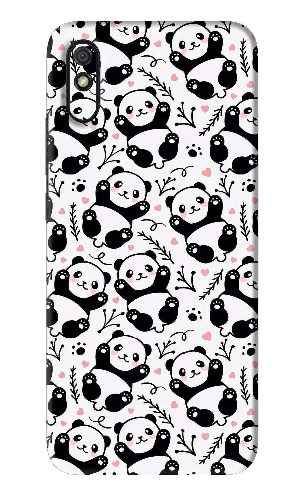Cute Panda Xiaomi Redmi 9A - No Sides Back Skin Wrap