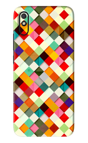 Geometric Abstract Colorful Xiaomi Redmi 9A - No Sides Back Skin Wrap