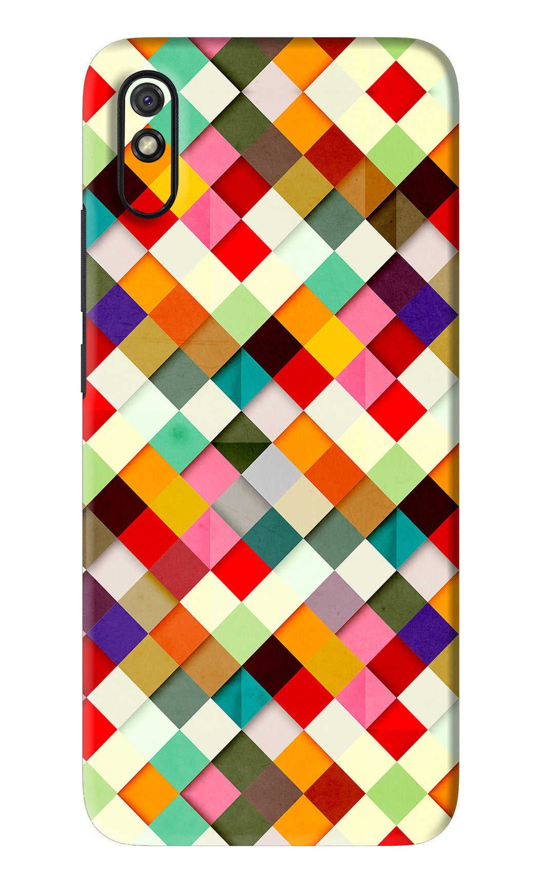 Geometric Abstract Colorful Xiaomi Redmi 9A - No Sides Back Skin Wrap