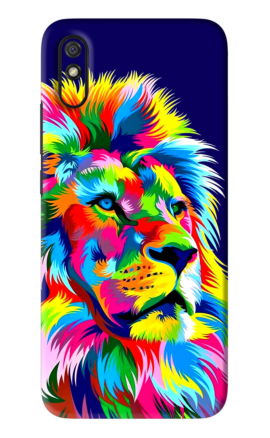 Vector Art Lion Xiaomi Redmi 9A - No Sides Back Skin Wrap