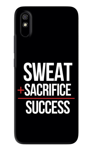 Sweat Sacrifice Success Xiaomi Redmi 9A - No Sides Back Skin Wrap