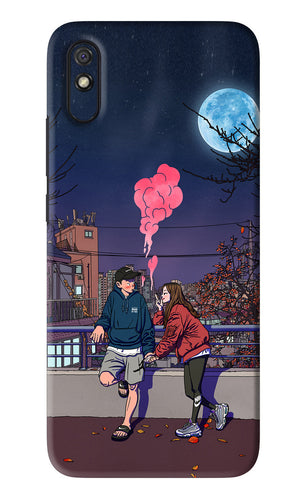 Chilling Couple Xiaomi Redmi 9A - No Sides Back Skin Wrap