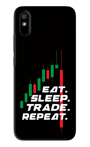 Eat Sleep Trade Repeat Xiaomi Redmi 9A - No Sides Back Skin Wrap