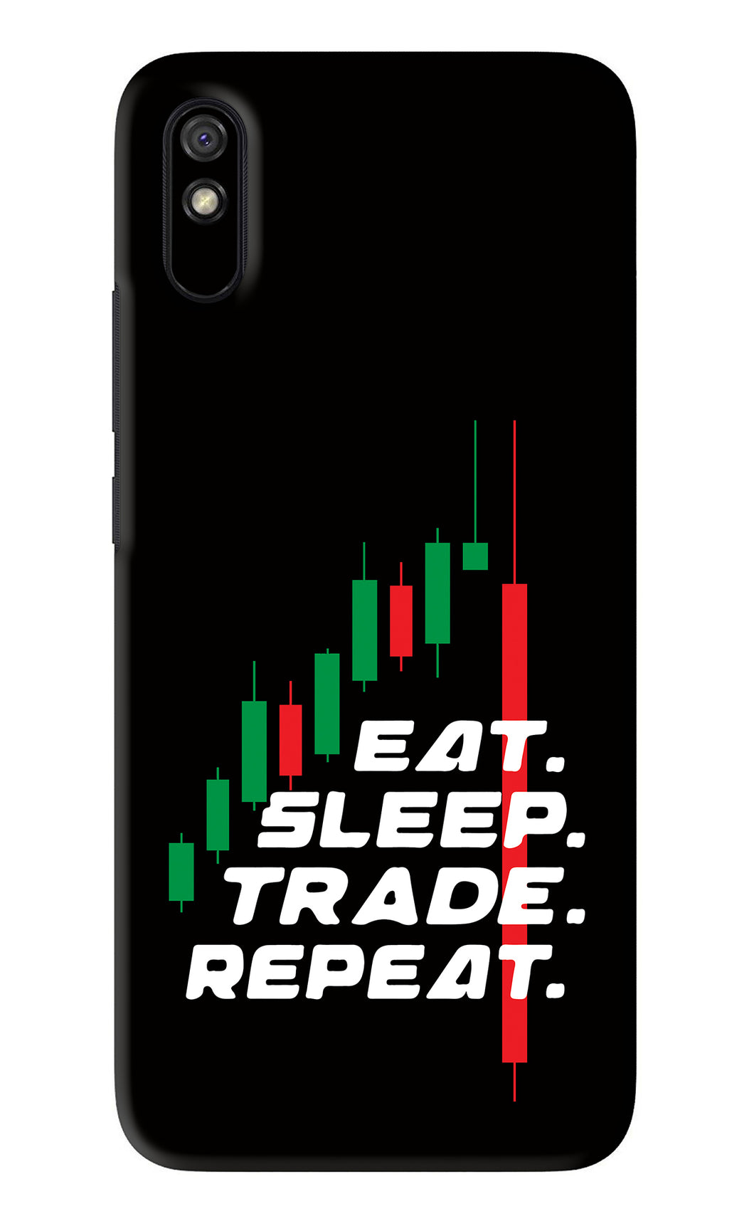 Eat Sleep Trade Repeat Xiaomi Redmi 9A - No Sides Back Skin Wrap