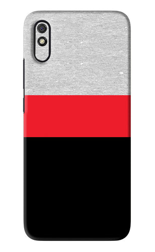 Tri Color Pattern Xiaomi Redmi 9A - No Sides Back Skin Wrap