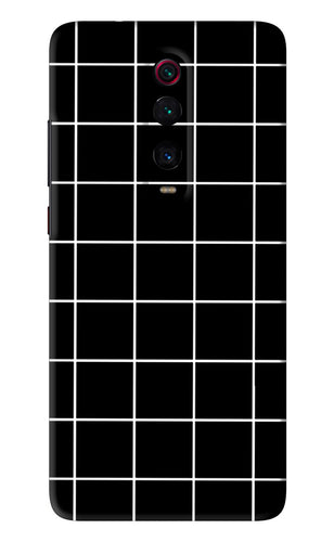 White Grid Xiaomi Redmi K20 Back Skin Wrap