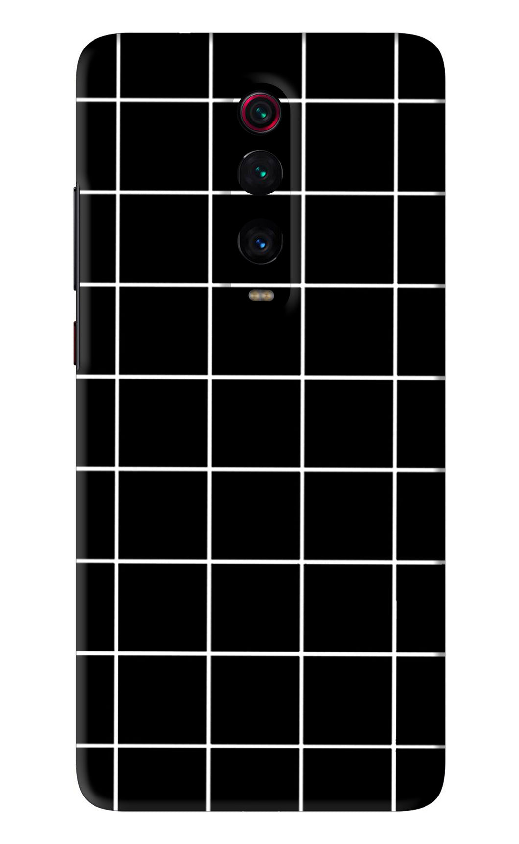 White Grid Xiaomi Redmi K20 Back Skin Wrap