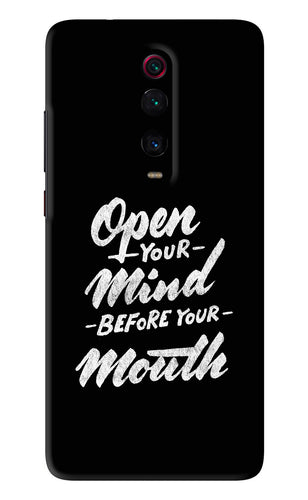Open Your Mind Before Your Mouth Xiaomi Redmi K20 Back Skin Wrap