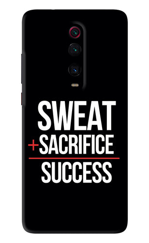 Sweat Sacrifice Success Xiaomi Redmi K20 Back Skin Wrap