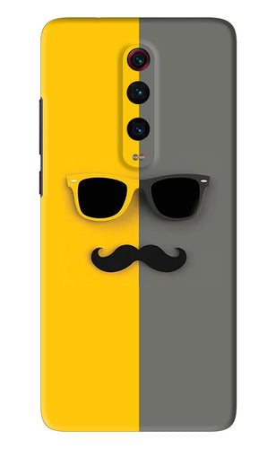 Sunglasses with Mustache Xiaomi Redmi K20 Pro Back Skin Wrap