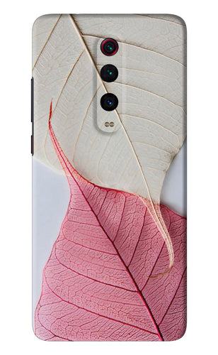 White Pink Leaf Xiaomi Redmi K20 Pro Back Skin Wrap