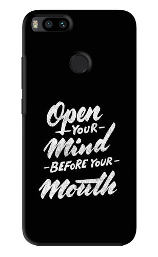 Open Your Mind Before Your Mouth Xiaomi Redmi Mi A1 Back Skin Wrap