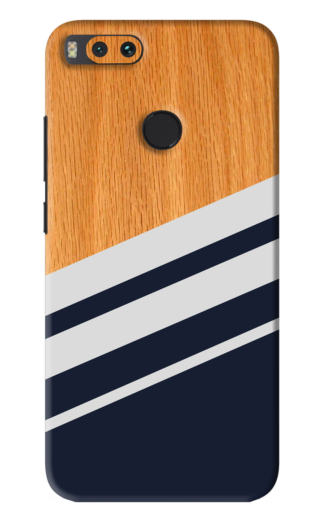 Black And White Wooden Xiaomi Redmi Mi A1 Back Skin Wrap
