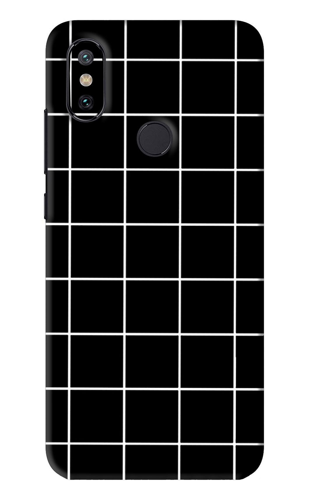 White Grid Xiaomi Redmi Mi A2 Back Skin Wrap