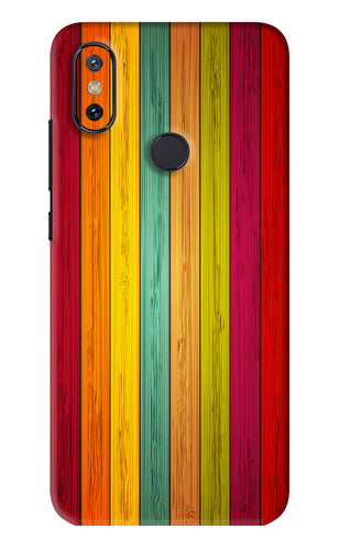 Multicolor Wooden Xiaomi Redmi Mi A2 Back Skin Wrap