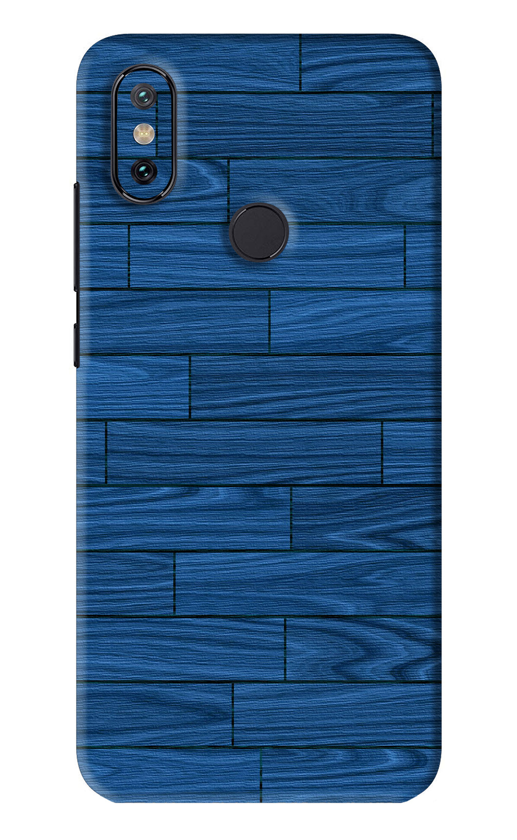 Blue Wooden Texture Xiaomi Redmi Mi A2 Back Skin Wrap