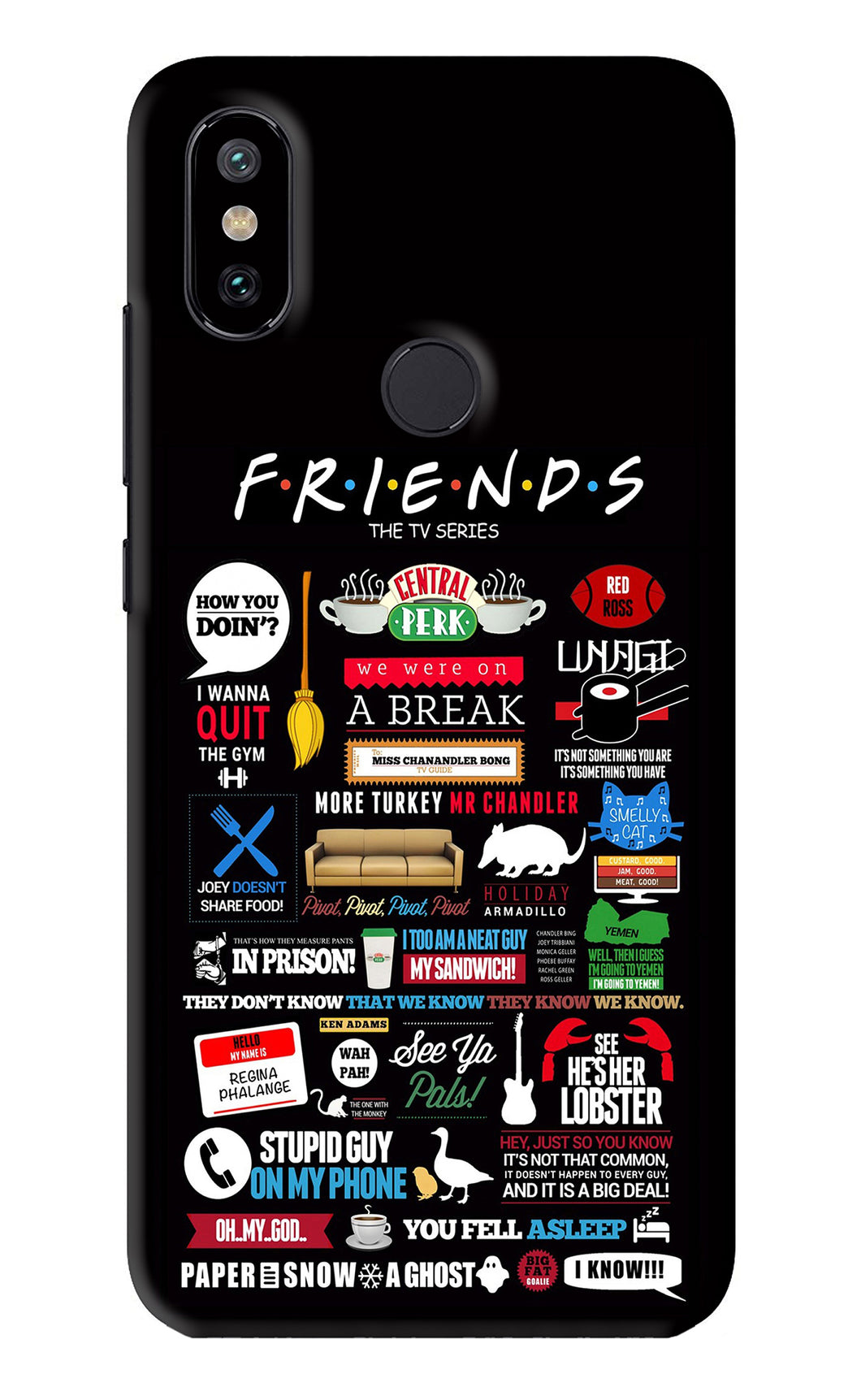 FRIENDS Xiaomi Redmi Mi A2 Back Skin Wrap